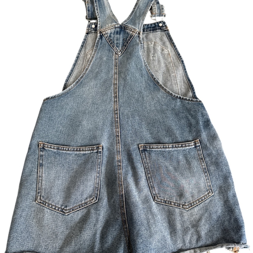 wild fabe Distressed Denim Overalls - Picture 2 of 4